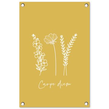 Tuinposter - Carpe Diem met Bloemen