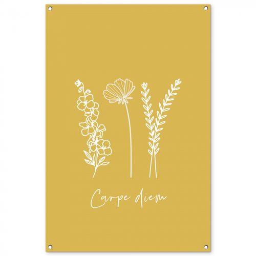 Tuinposter - Carpe Diem met Bloemen