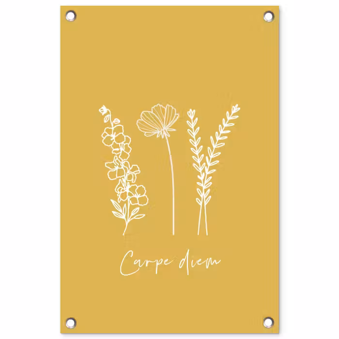 Tuinposter - Carpe Diem met Bloemen