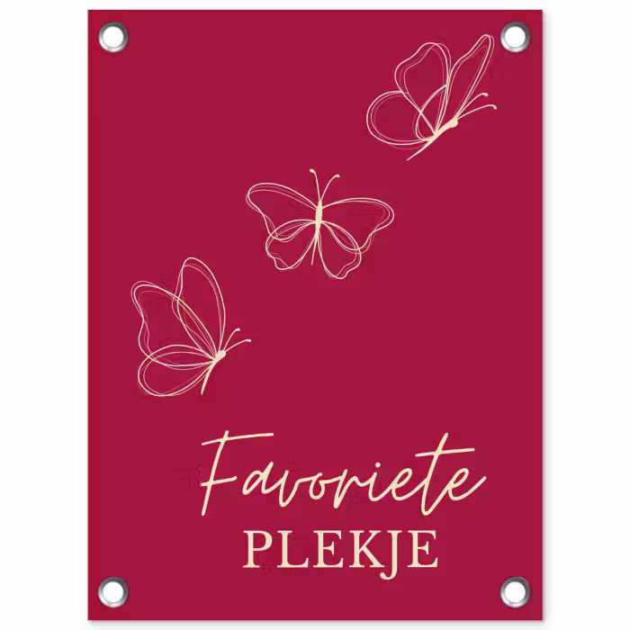 Tuinposter - Favoriete plekje met Vlinders