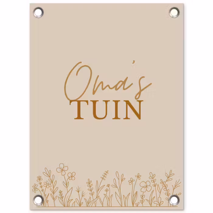 Tuinposter - Oma's Tuin met bloemen