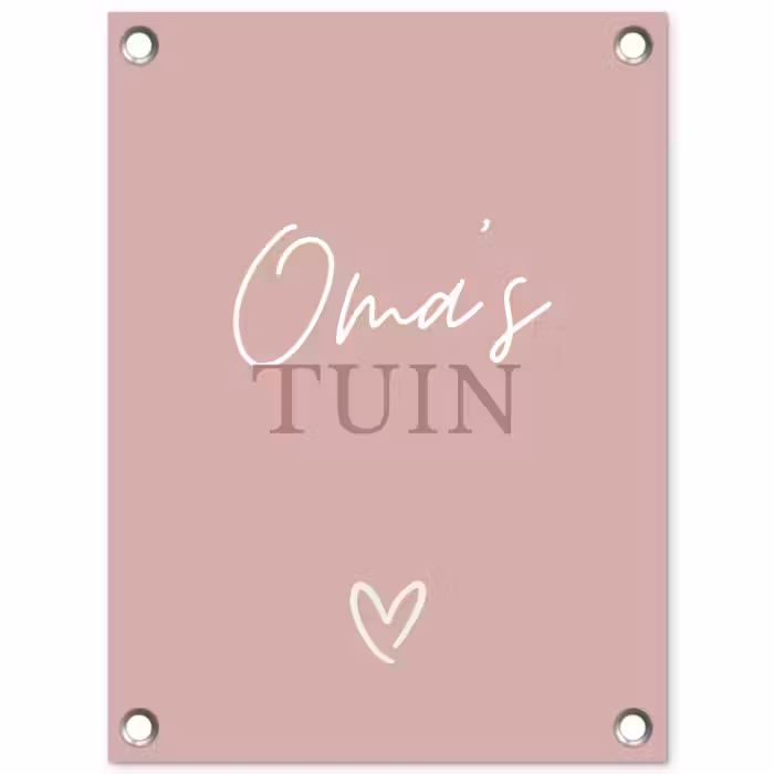Tuinposter - Oma's Tuin met Hart