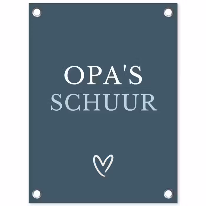 Tuinposter - Opa's Schuur met Hart