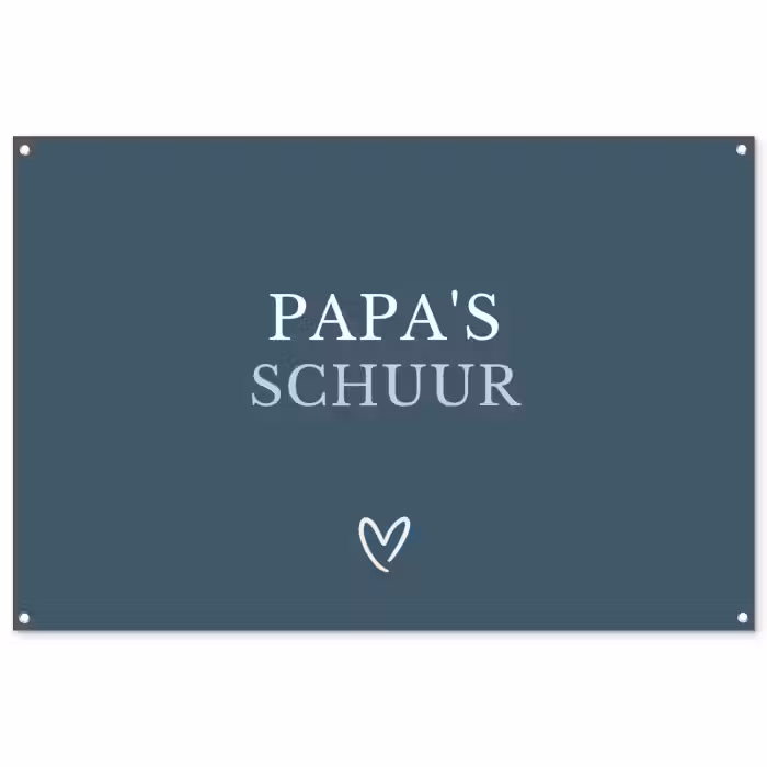 Tuinposter - Papa's Schuur met Hart