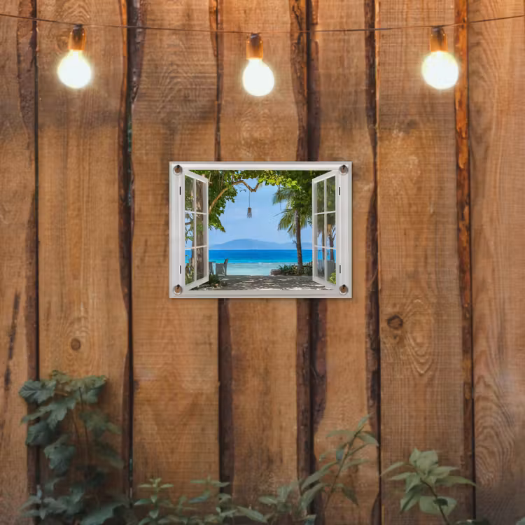 Tuinposter - Uitzicht op Tropisch Strand — 2