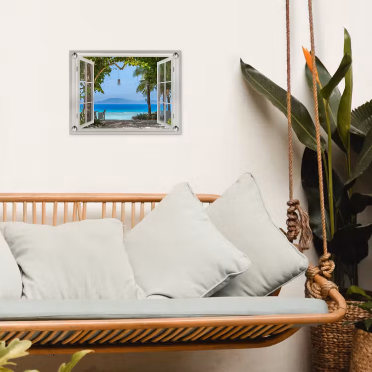 Tuinposter - Uitzicht op Tropisch Strand — 4