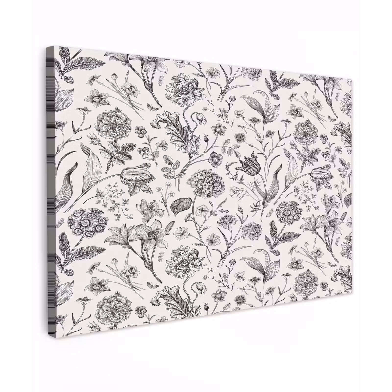 Buiten canvas - Classic - Black - White - Floral — 1
