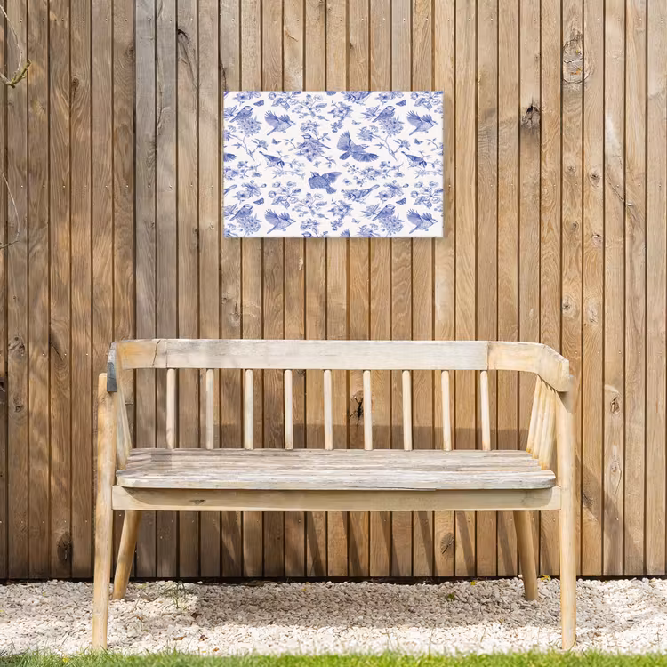 Buiten canvas - Birds - Flowers - Blue — 3