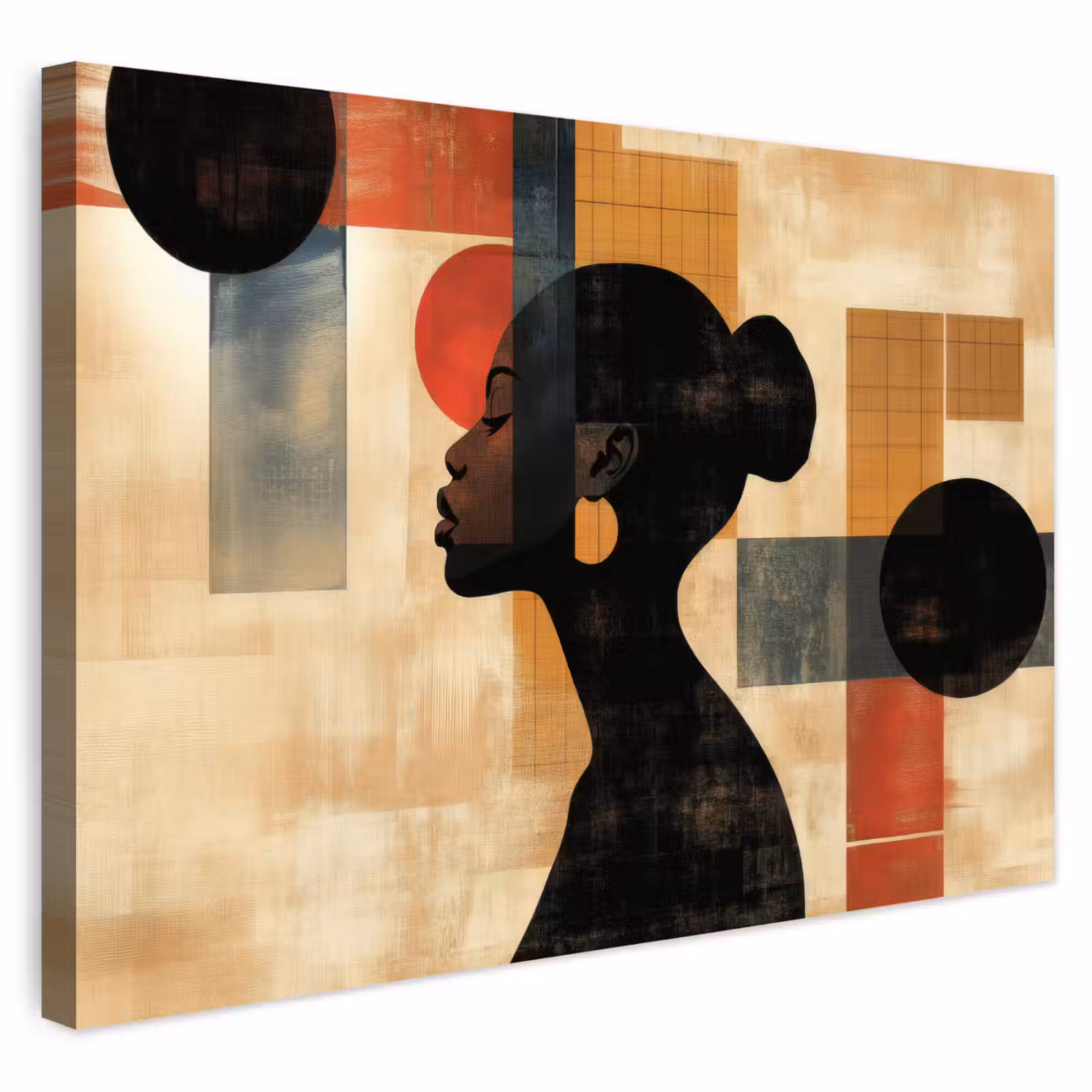 Buiten canvas - Zijaanzicht - Vrouw - Vormen — 1