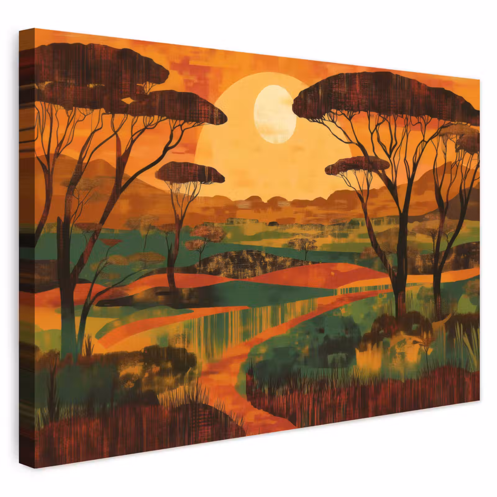 Buiten canvas - Landschap - Afrikaans - Zon — 1