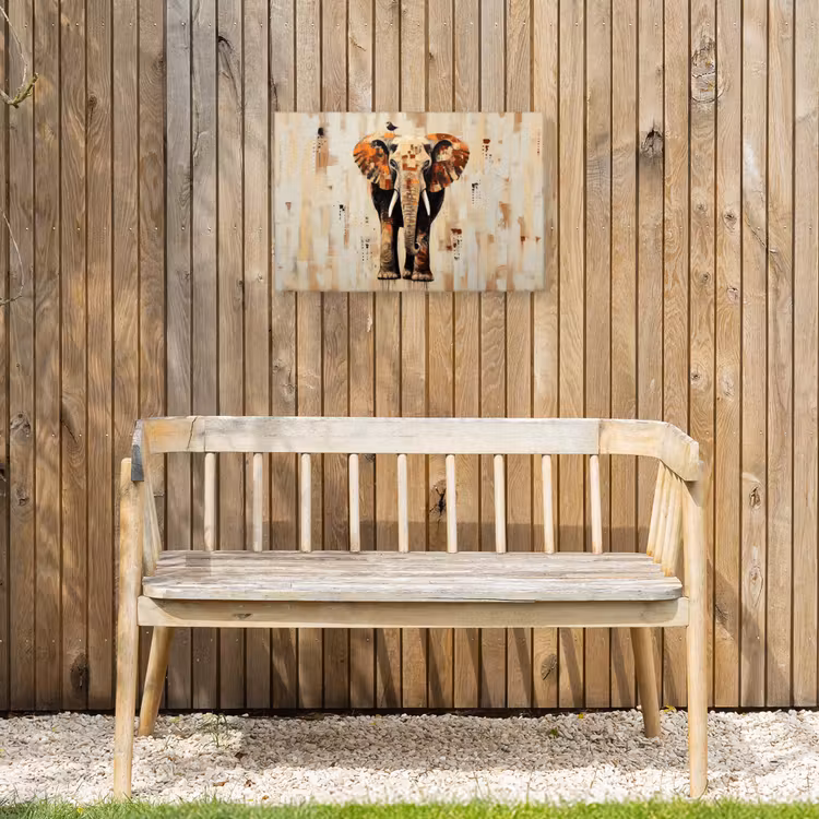 Buiten canvas - Olifant - Slurf - Mozaïek - Abstract — 3
