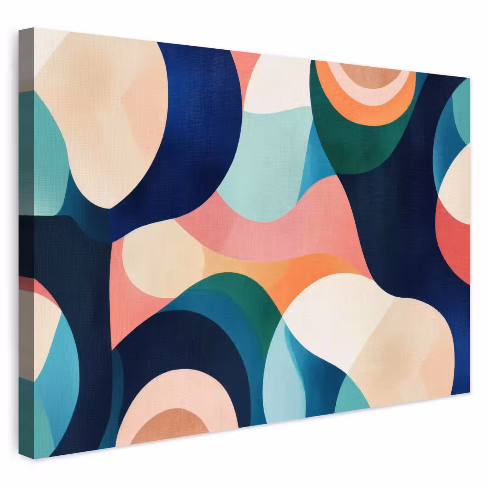 Buiten canvas - Abstract - Blauw - Roze — 1