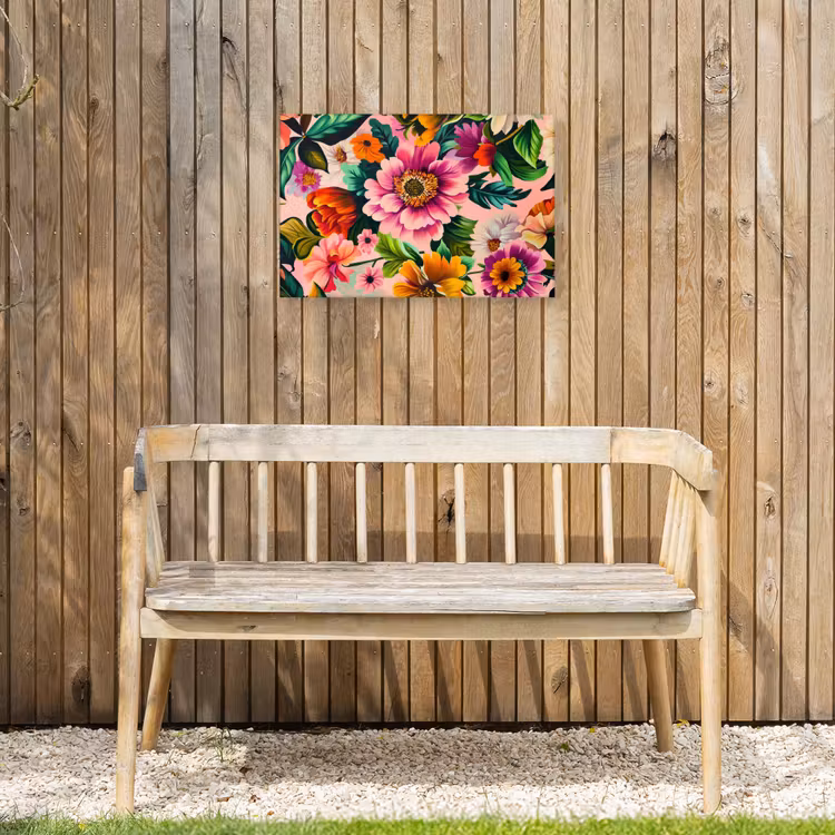 Buiten canvas - Bloemen - Kleurrijk - Roze — 3