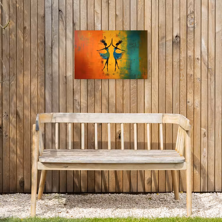 Buiten canvas - Dansen - Vrouwen - Verfstructuur — 3
