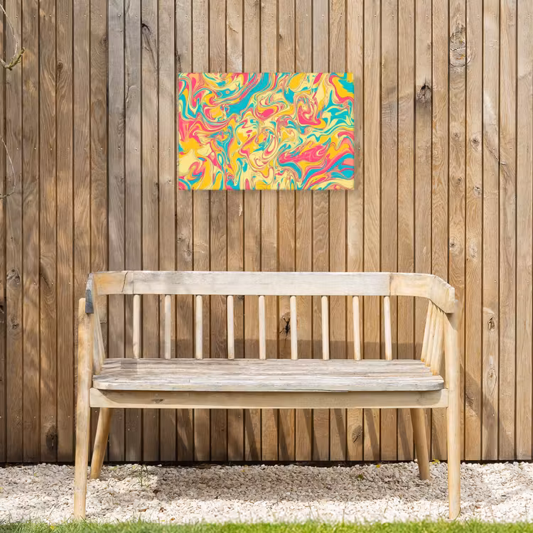 Buiten canvas - Geel - Roze - Blauw - Retro — 3