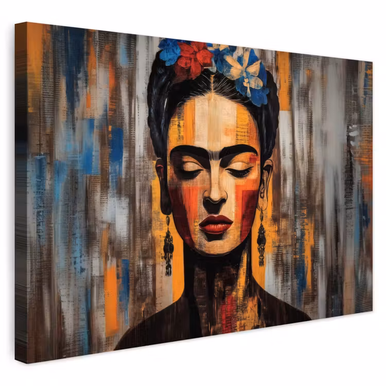 Buiten canvas - Portret - Vrouw - Bloemen — 1