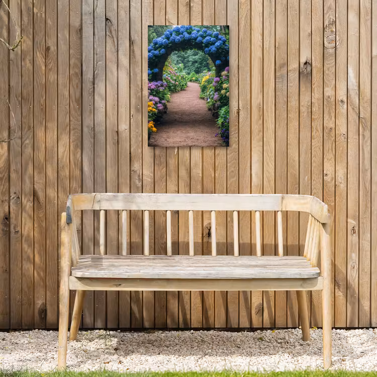Buiten canvas - Doorkijk - Bloemen - Hortensia - Pad — 3