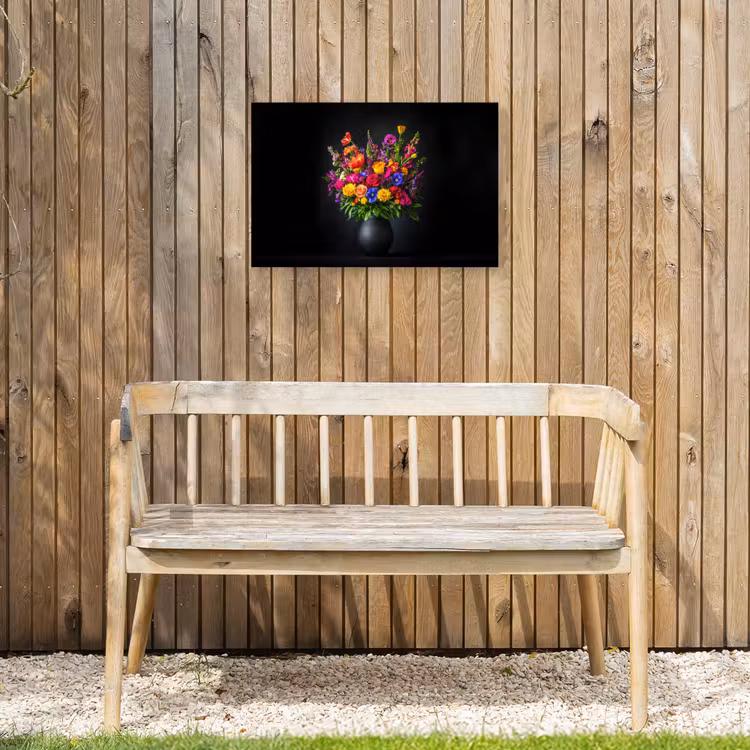 Buiten canvas - Felgekleurd - Bloemen - Vaas — 3