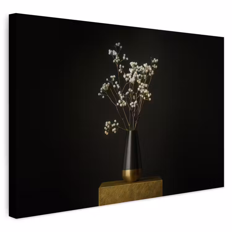 Buiten canvas - Bloembollen - Wit - Vaas - Minimalistisch — 1
