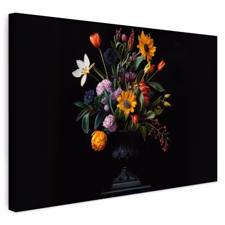 Buiten canvas - Zonnebloemen - Boeket - Kleurrijk — 1