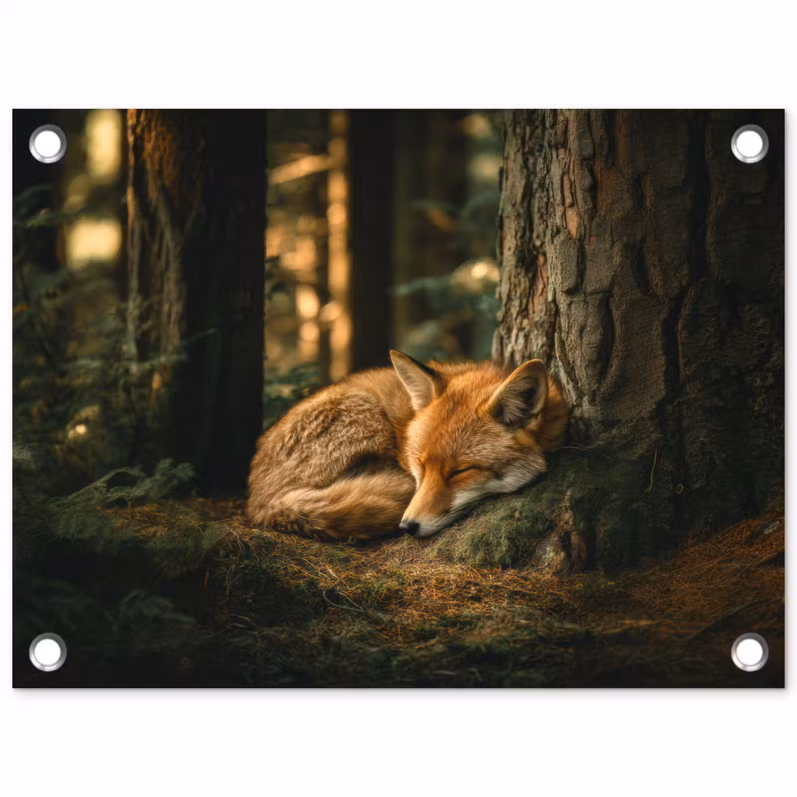 Tuinposter - Vos - Bos - Slapen — 1