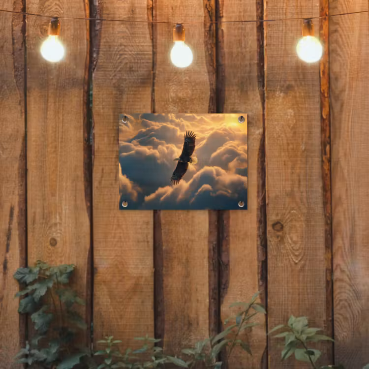 Tuinposter - Adelaar - Wolken - Zon — 2