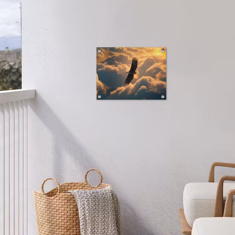 Tuinposter - Adelaar - Wolken - Zon — 3