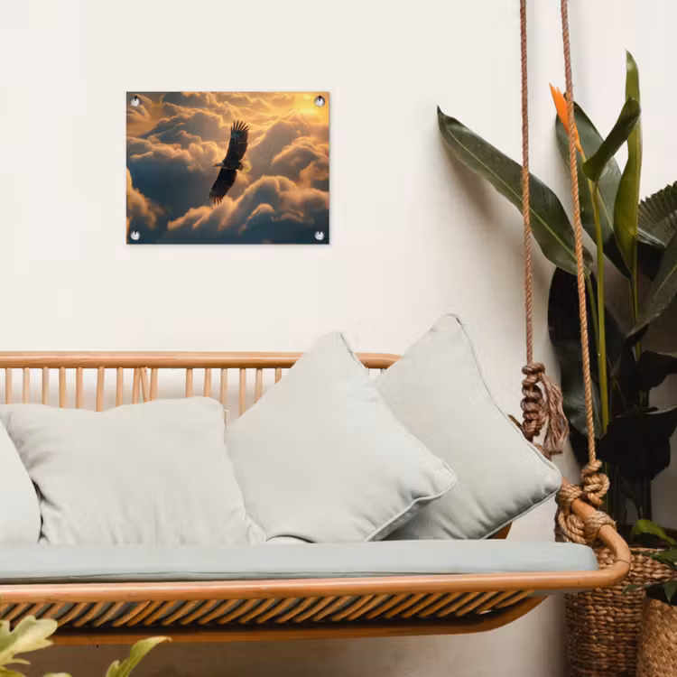 Tuinposter - Adelaar - Wolken - Zon — 4