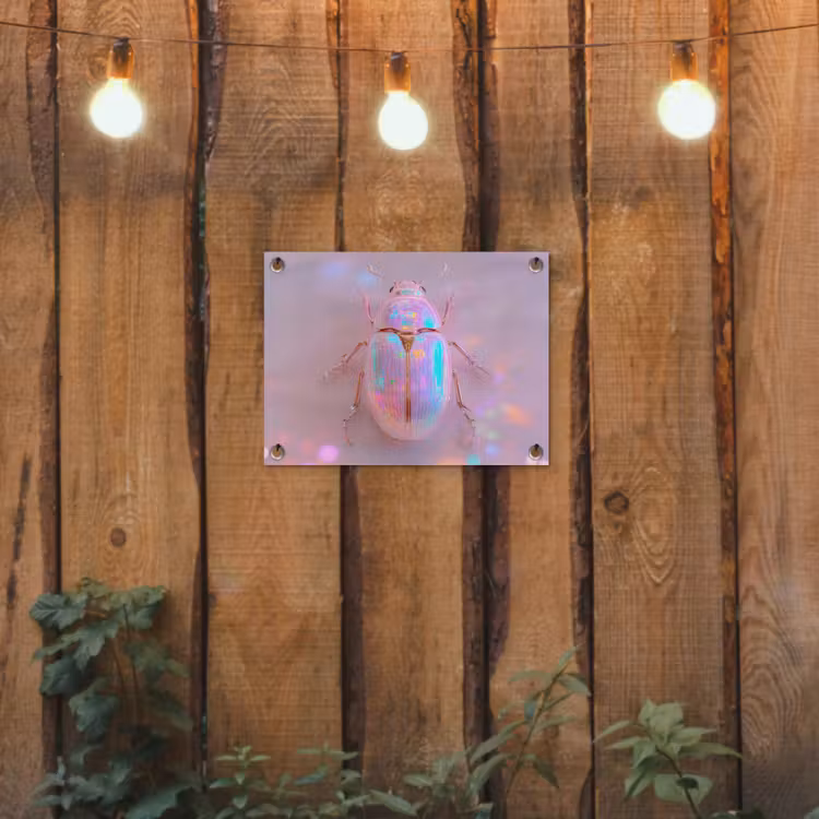 Tuinposter - Kever - Metallic - Lichteffect - Roze — 2