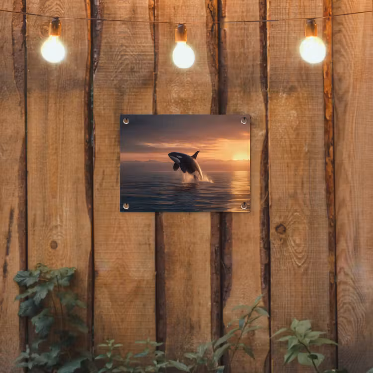 Tuinposter - Orka - Zee - Zonsondergang — 2