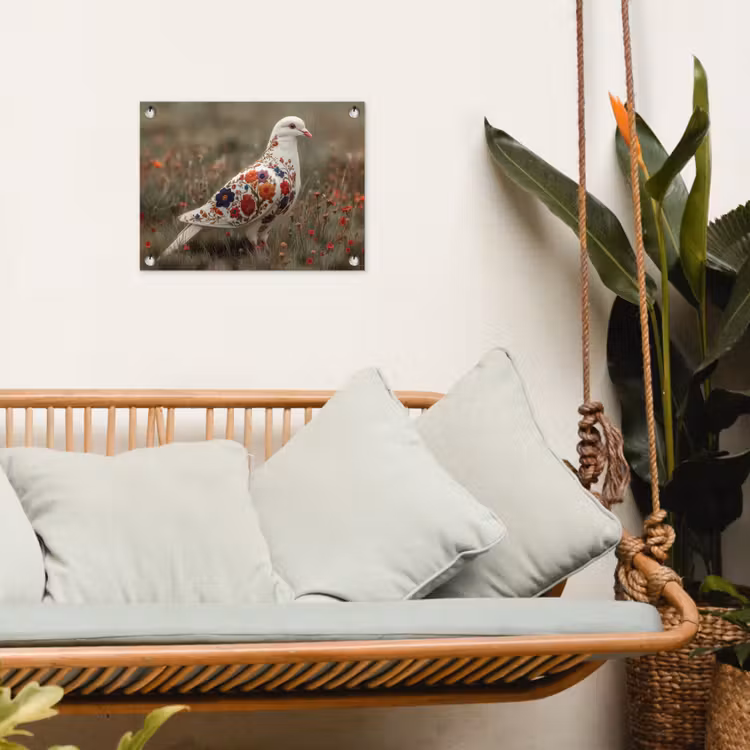 Tuinposter - Duif - Bloemen - Natuur — 4