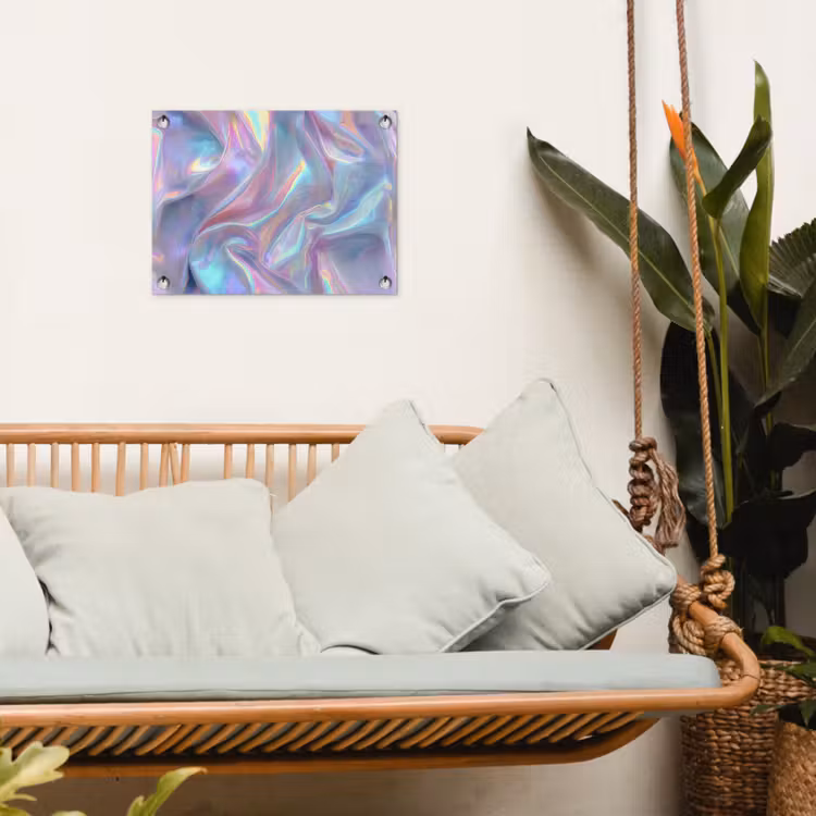 Tuinposter - Golvend - Pasteltinten - Glanzend - Stof — 4