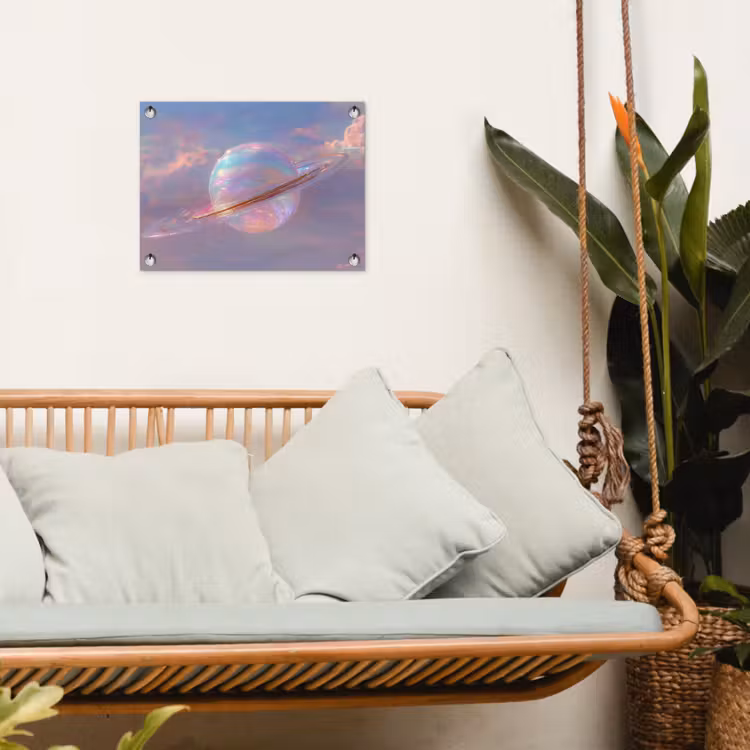 Tuinposter - Planeet - Lucht - Wolken - Pasteltinten — 4
