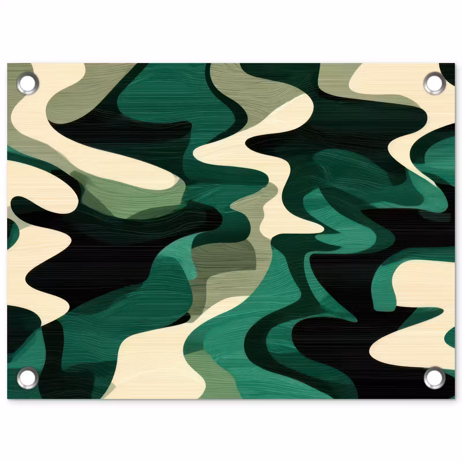 Tuinposter - Abstract - Camouflage - Groen — 1