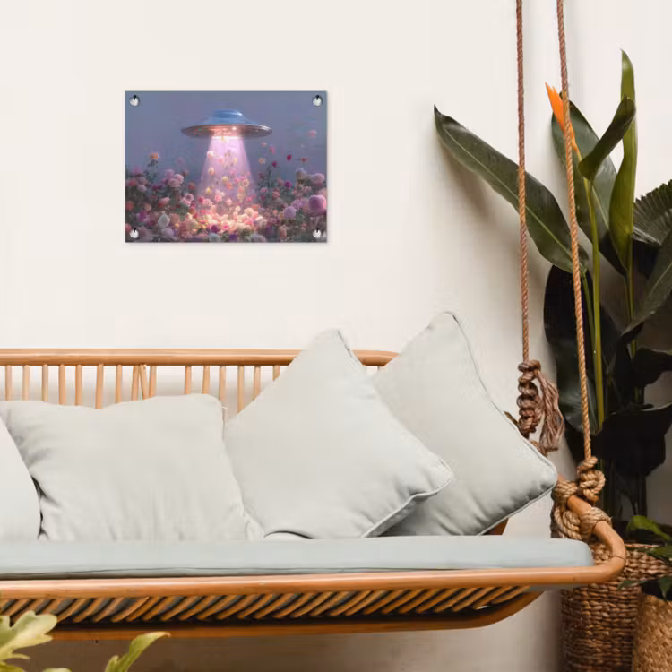 Tuinposter - Ufo - Rozen - Pastelkleuren — 4